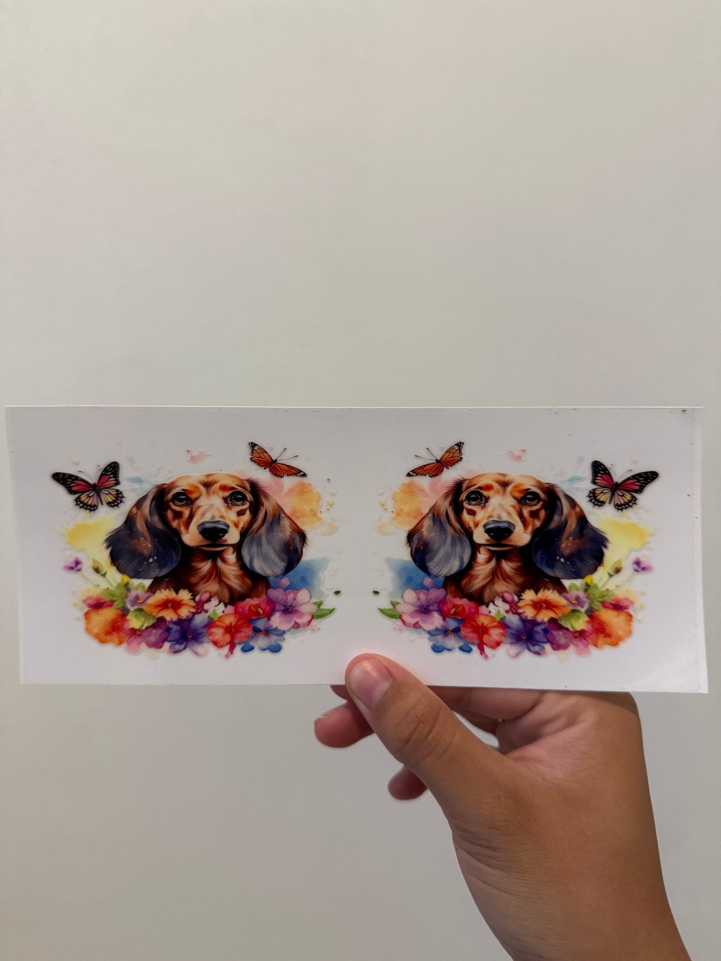 Dachshund Floral butterfly wrap
