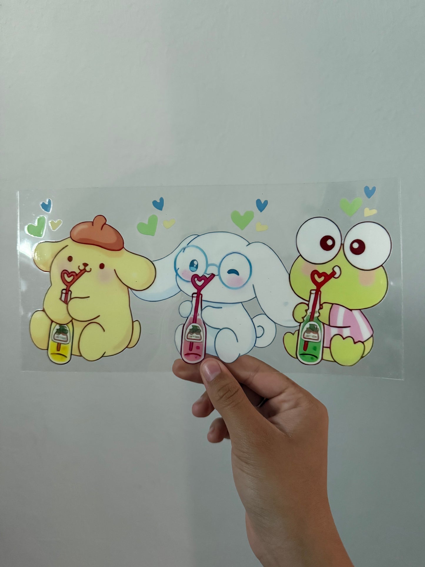 Pompom Purin x Cinnamon roll x Keroppi Wrap