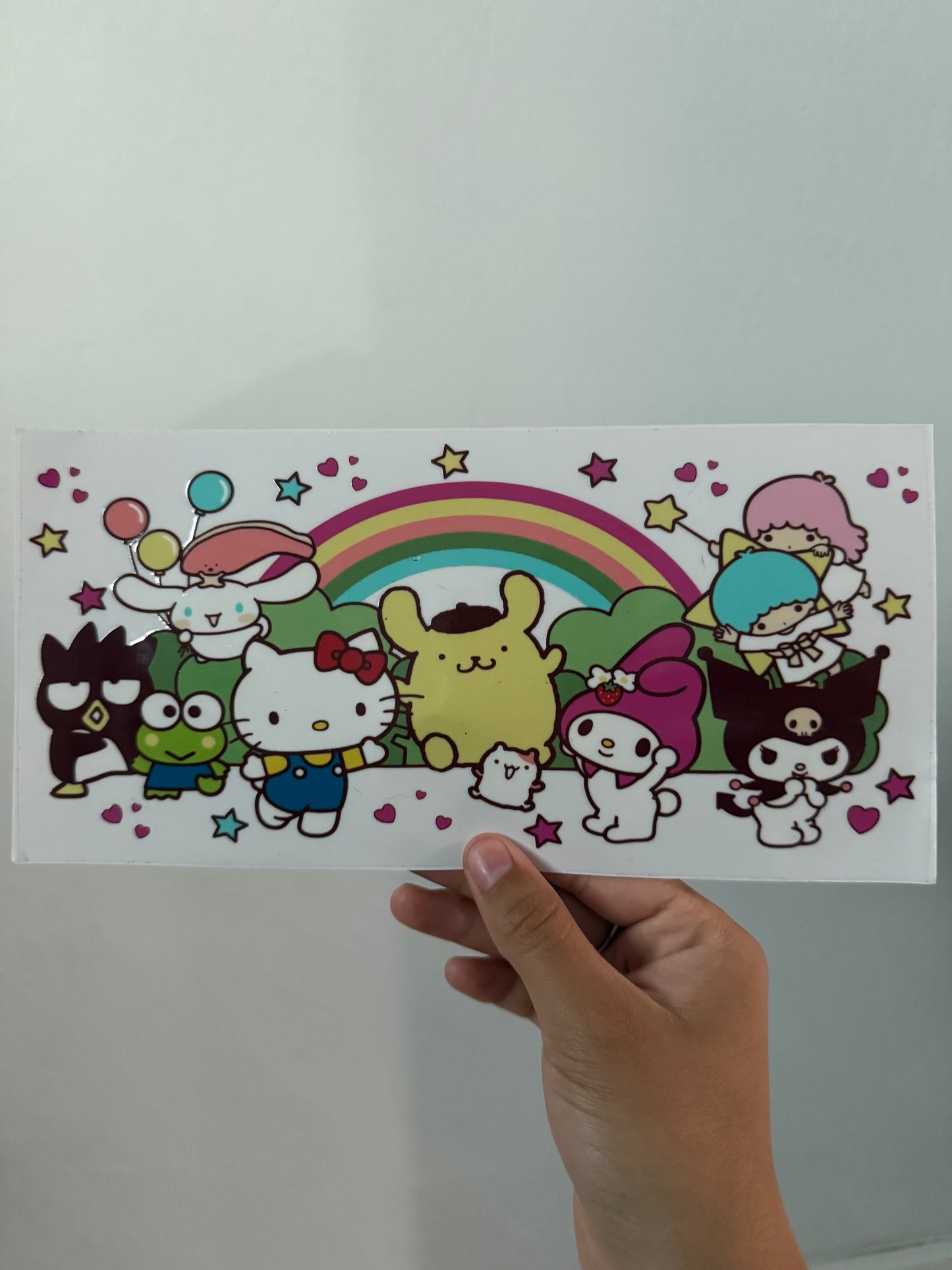Rainbow Hello friends Wrap