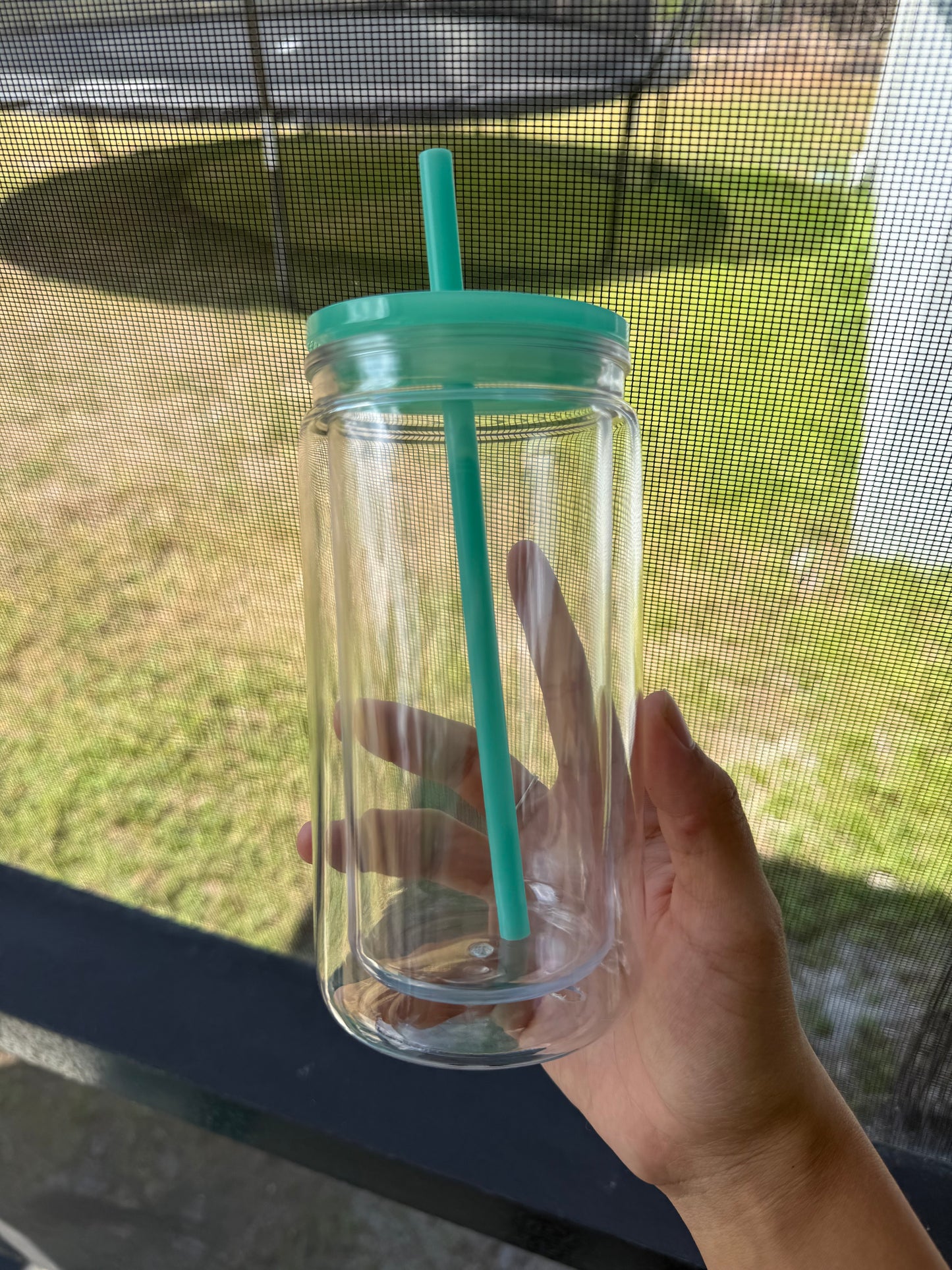 16oz Acrylic Snowglobe Cup