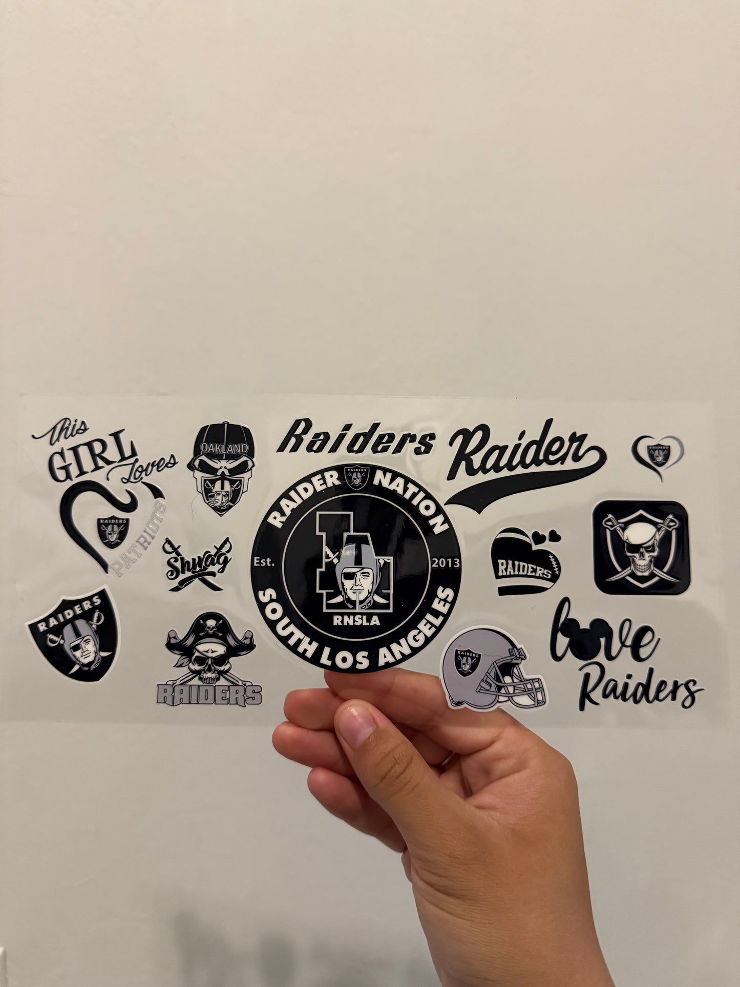 This girl loves raiders wrap