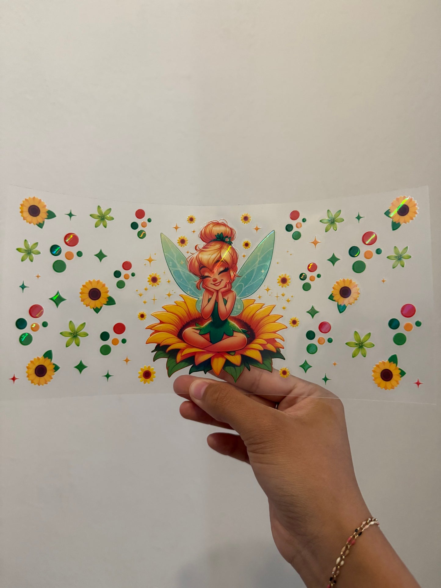 Holographic Tinkerbell Sunflower Wrap