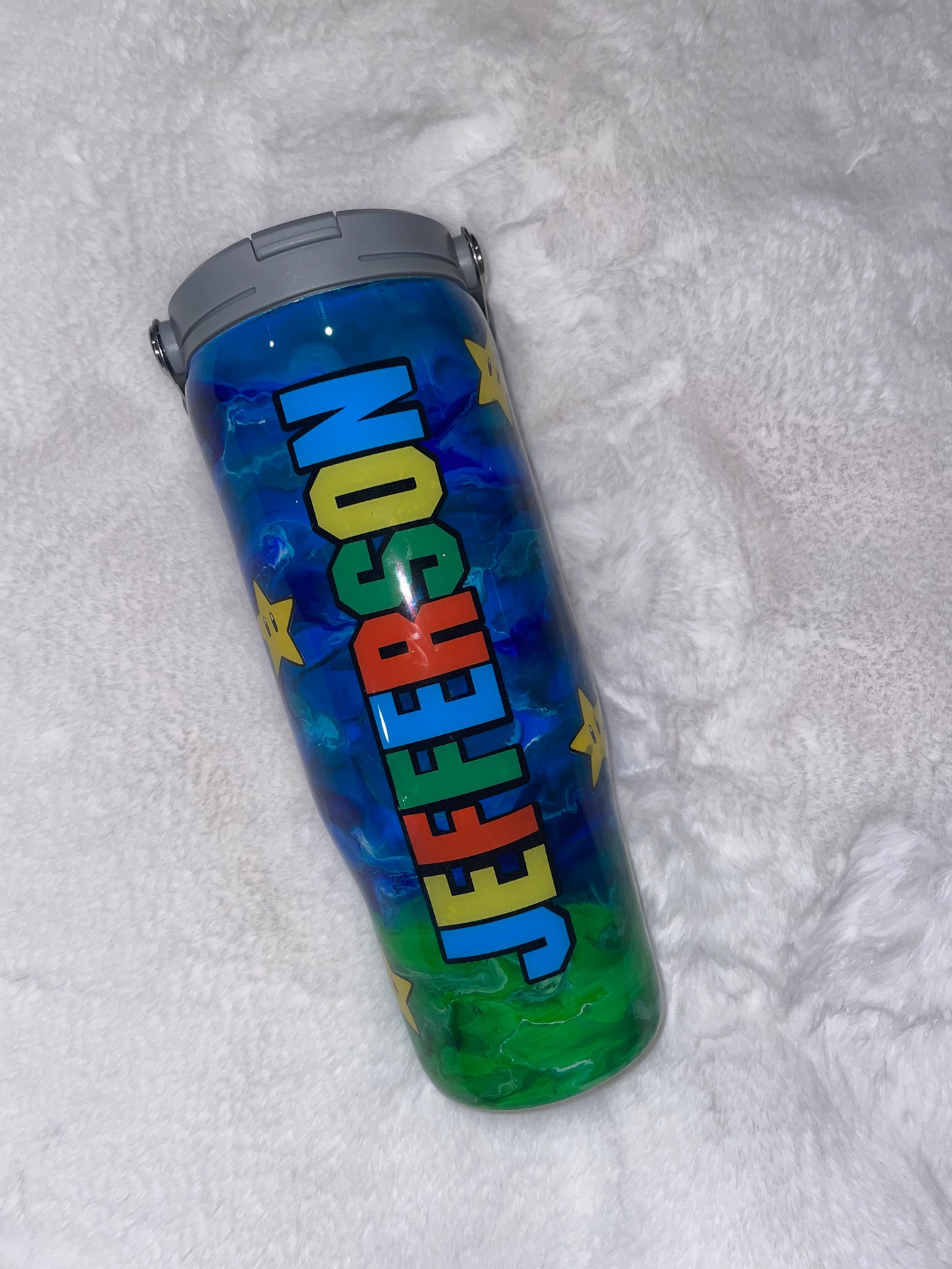 Personalized Epoxy Mario Tumbler