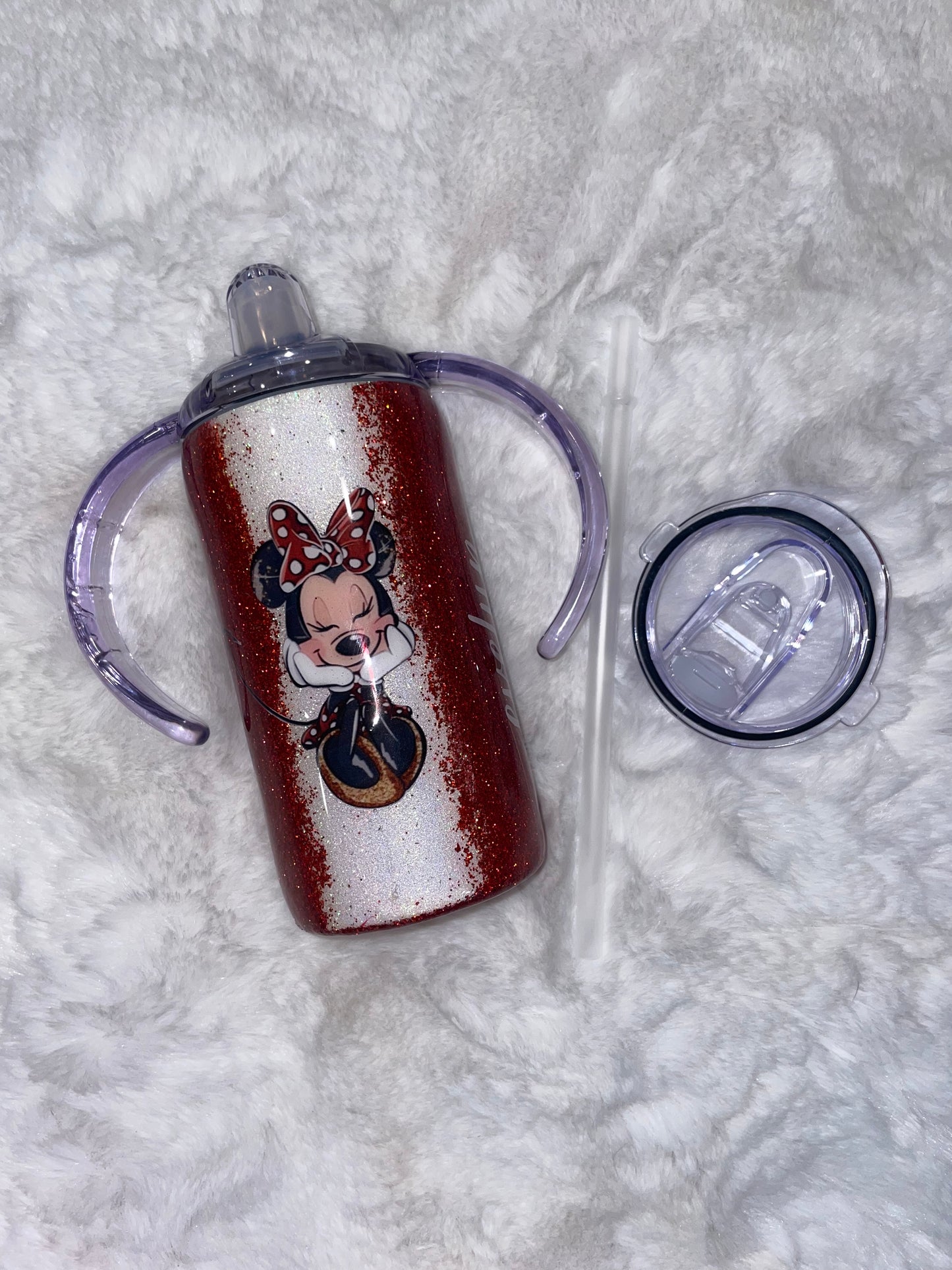 Personalized Epoxy Red Minnie Mouse Tumbler