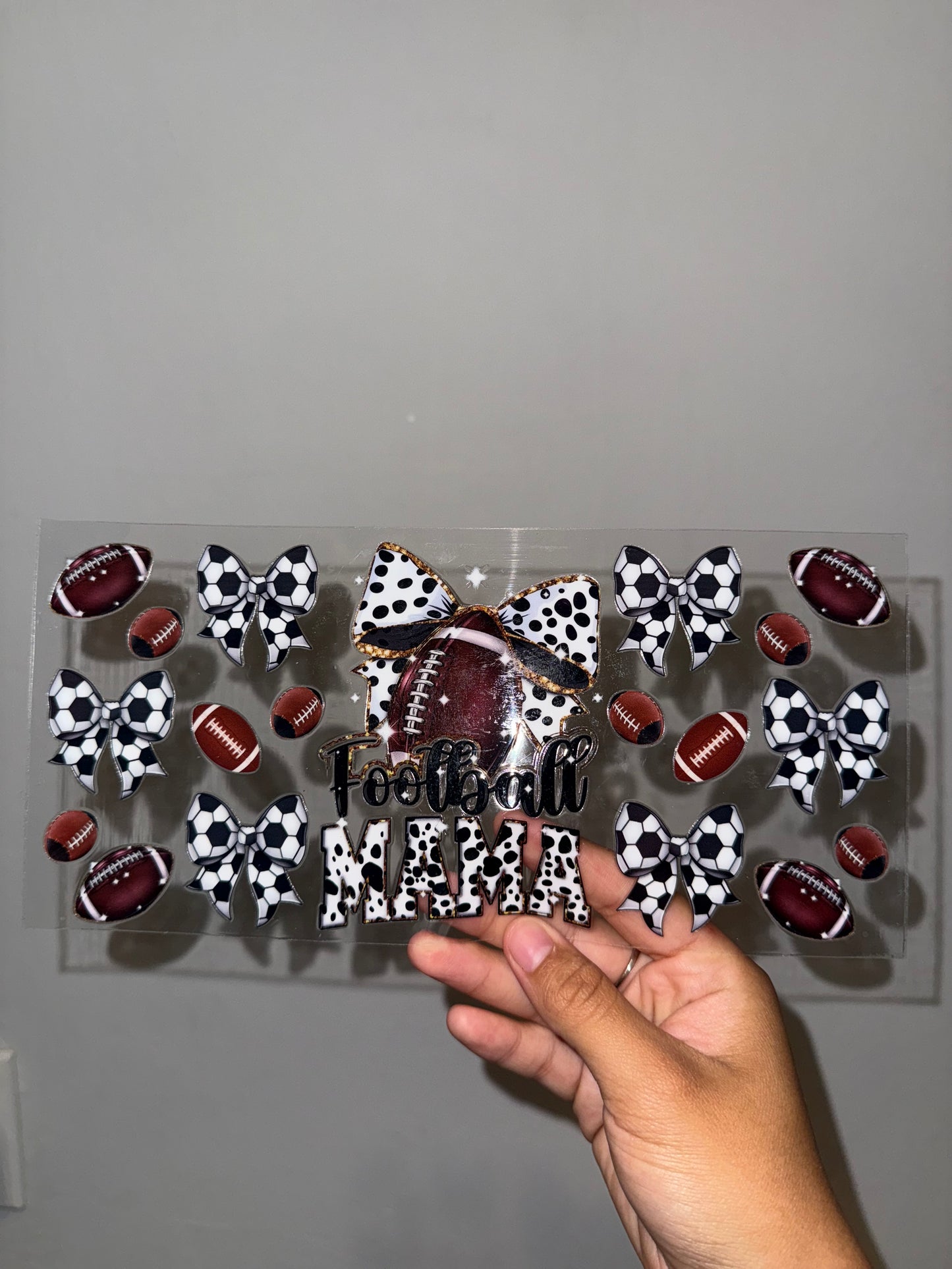 Football bows mamma wrap