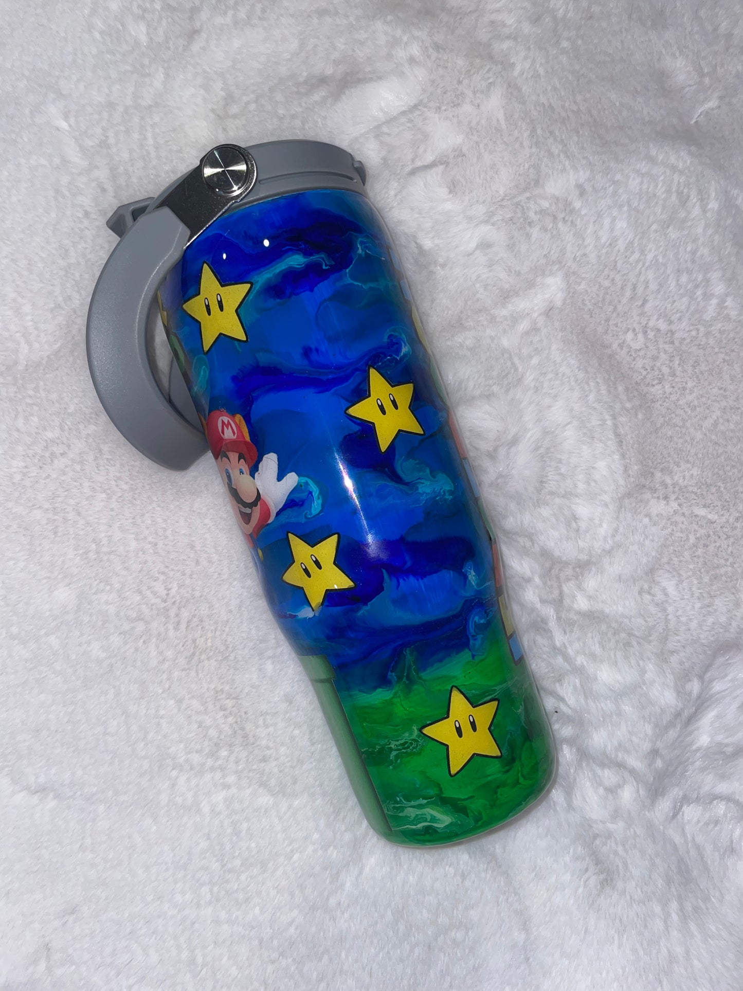 Personalized Epoxy Mario Tumbler