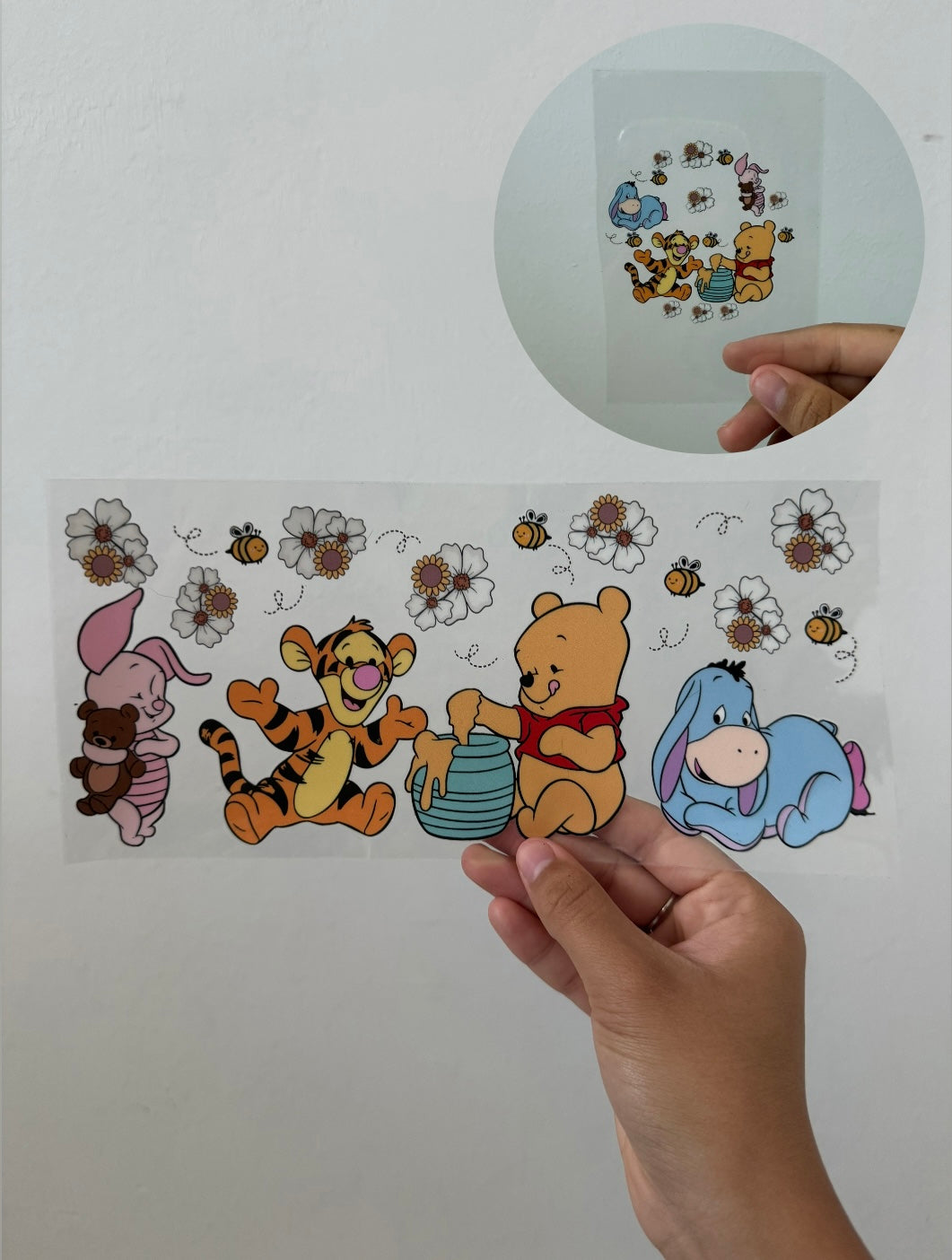 Baby Winnie the Pooh Characters Daisy Flowers Wrap w/ topper design