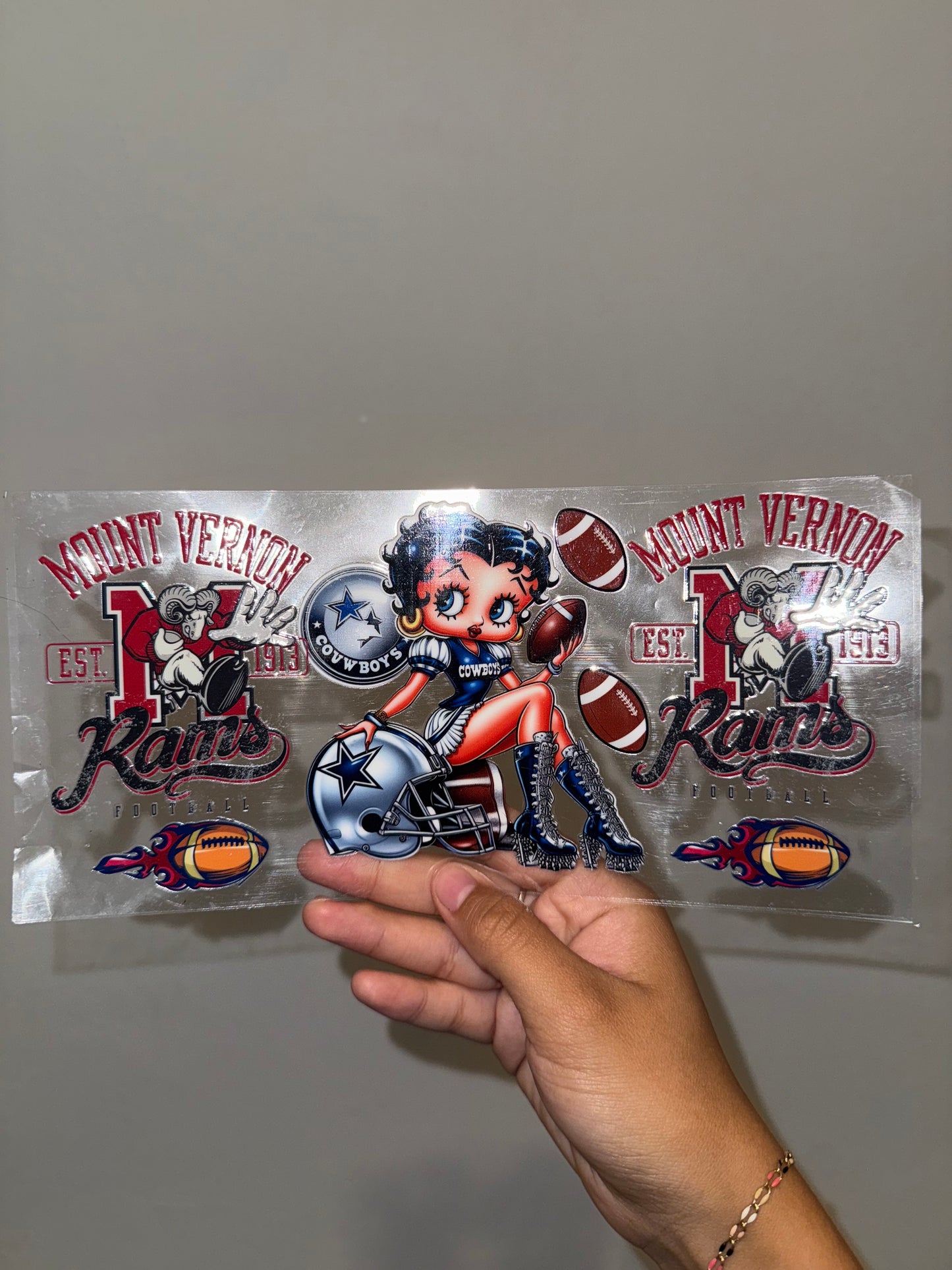 Football team Betty boop wrap