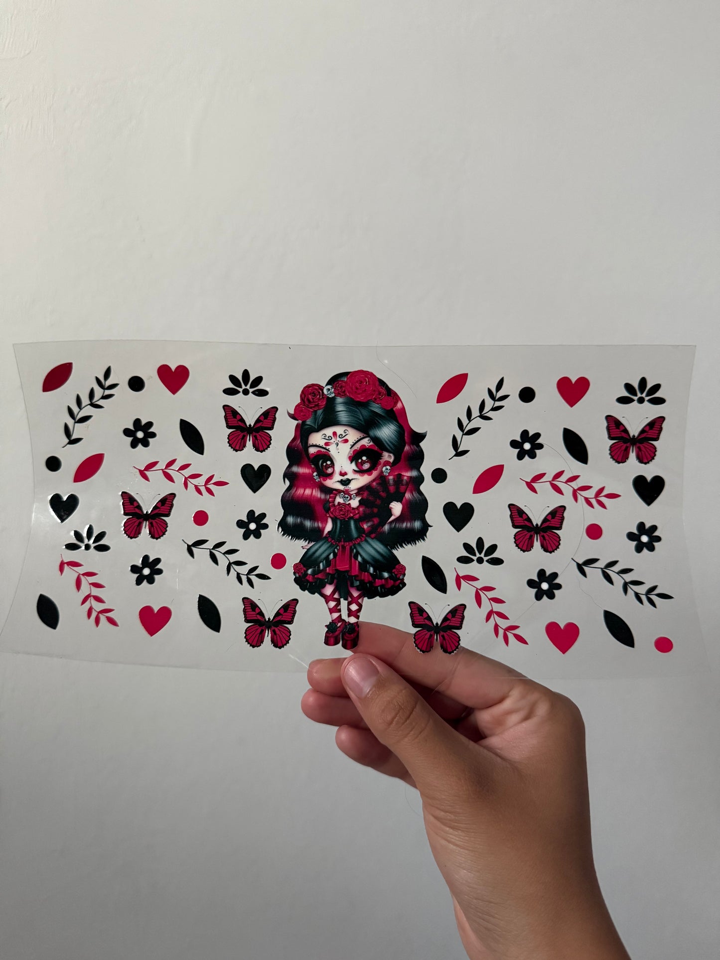Red skull girl wrap