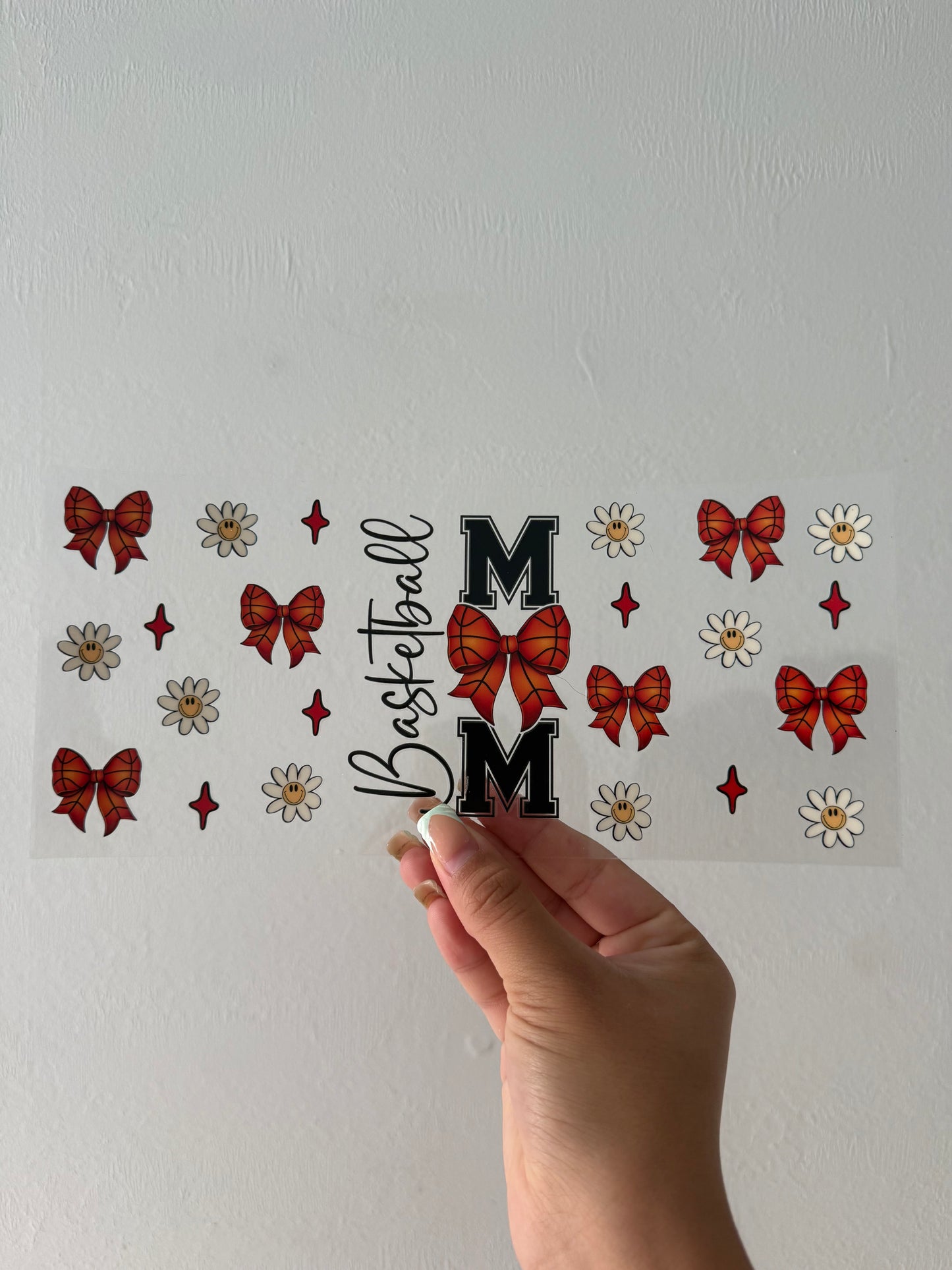 Basketball mom bow wrap