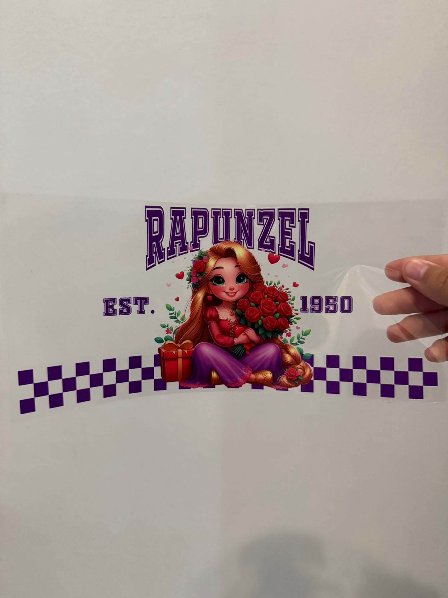 Rapunzel Bouquet Roses Checkers Wrap