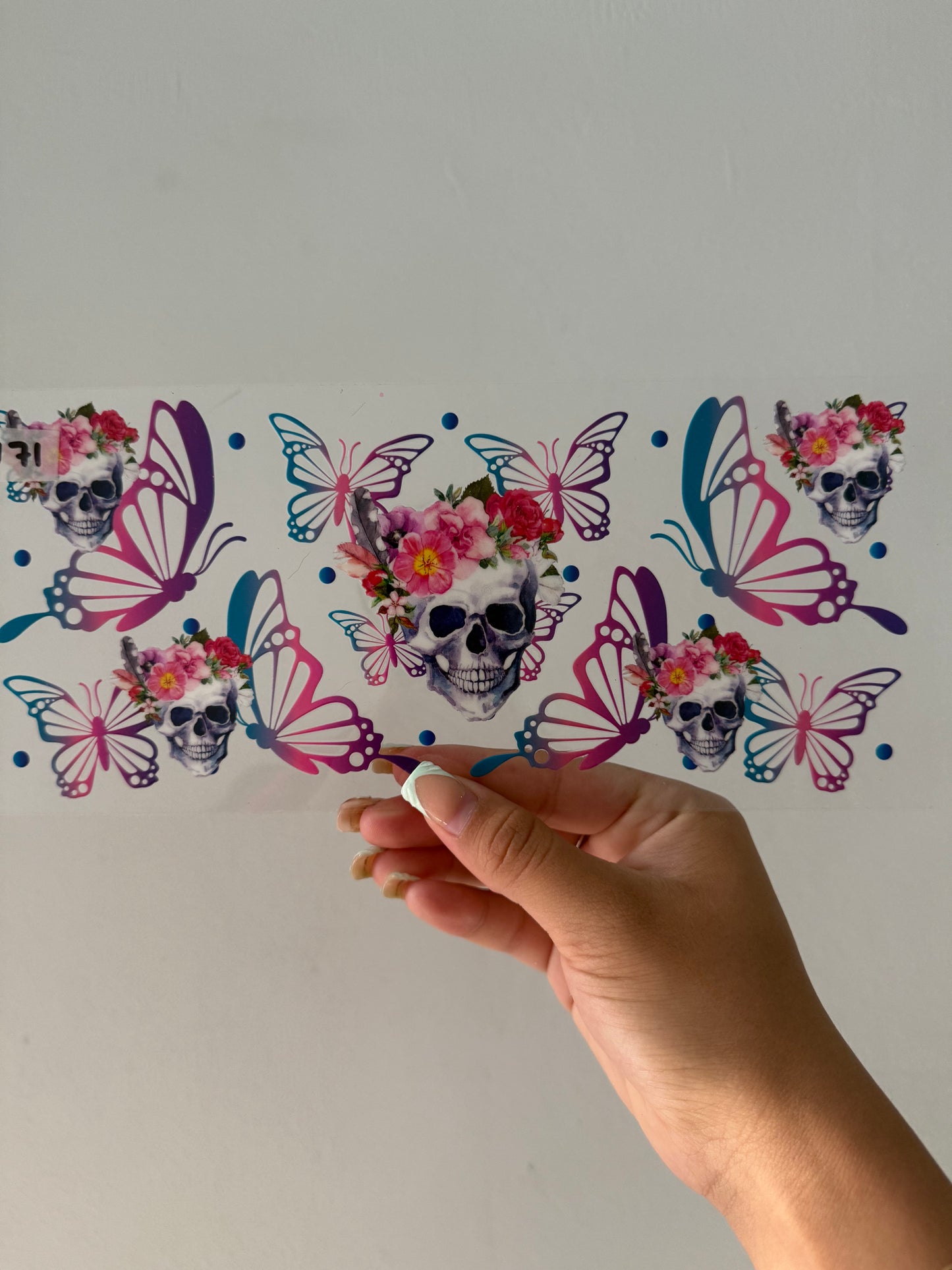 Skull butterfly wrap