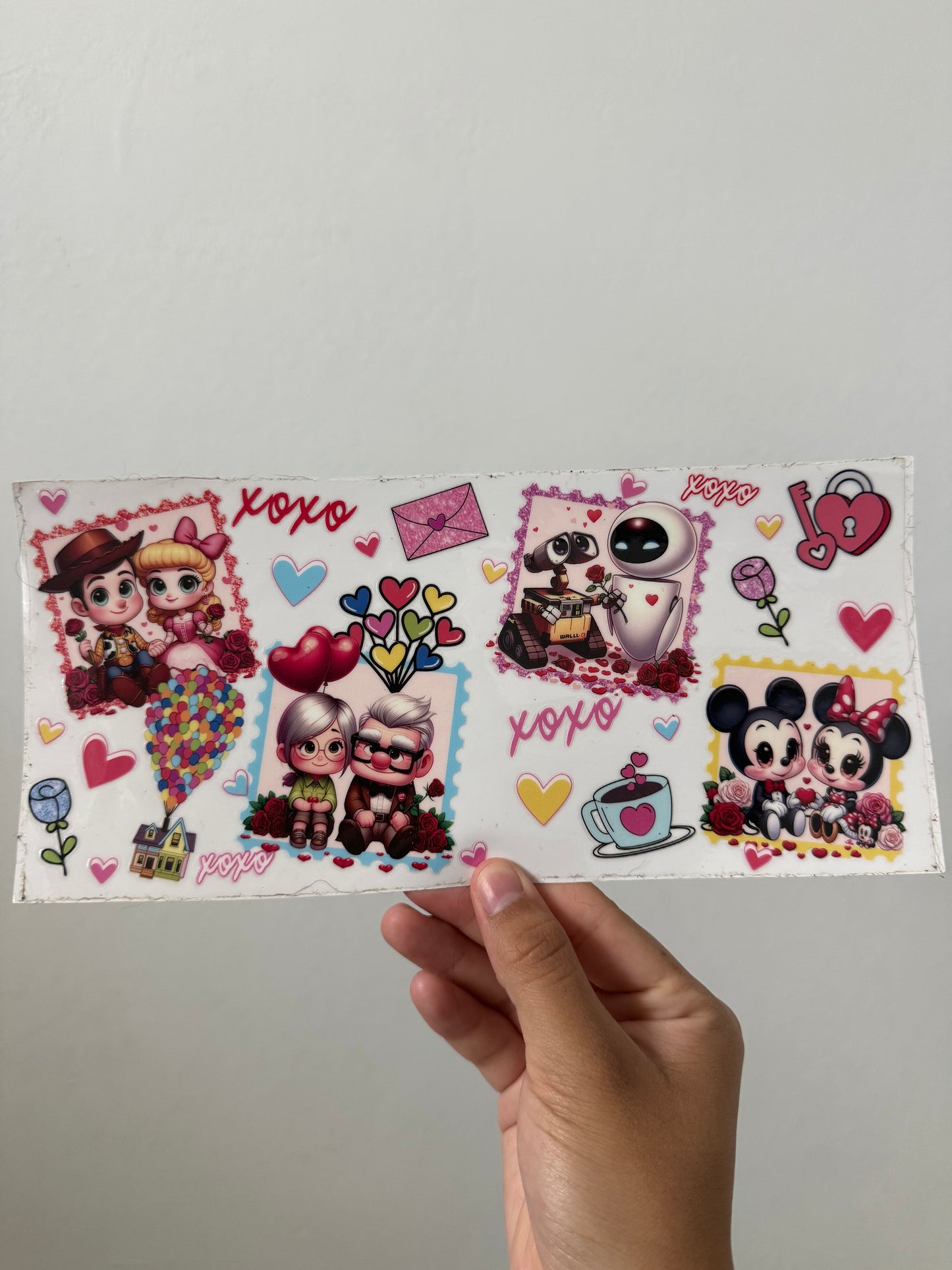 Disney characters valentines wrap