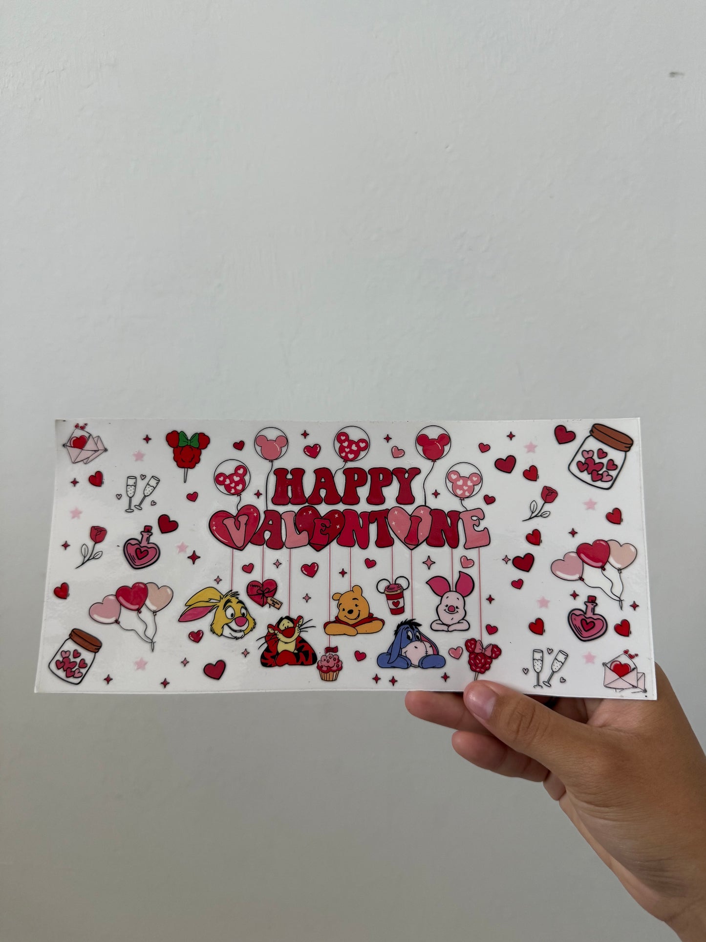 Happy Valentines Winnie the Pooh Balloons Wrap