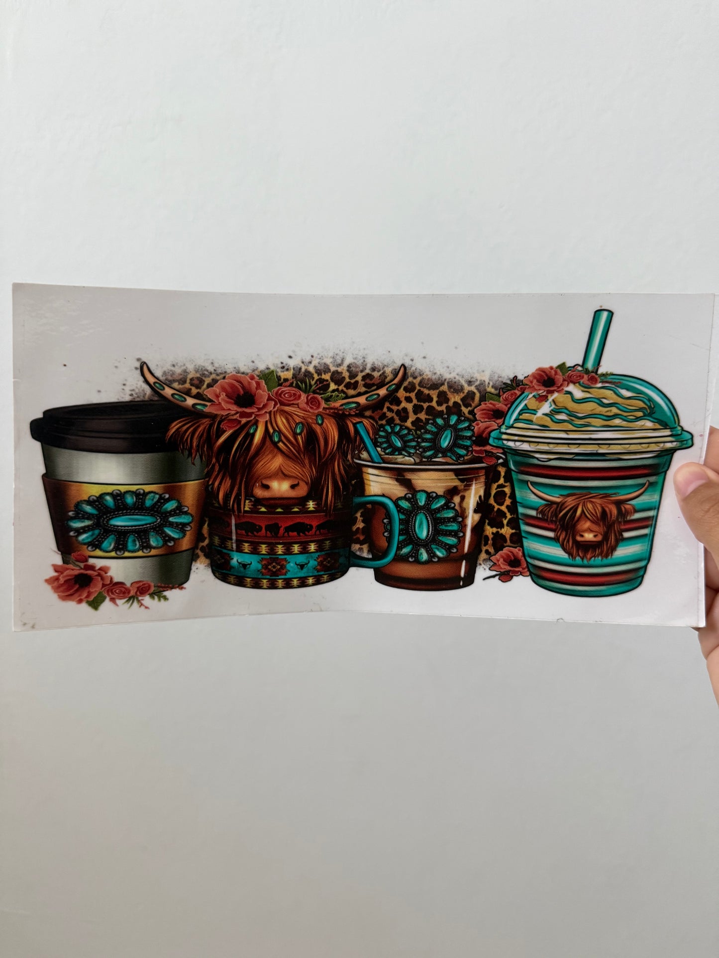 Highland Cow Coffee Wrap