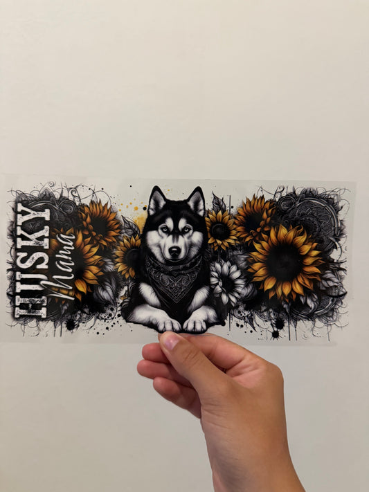 Husky mama sunflower wrap
