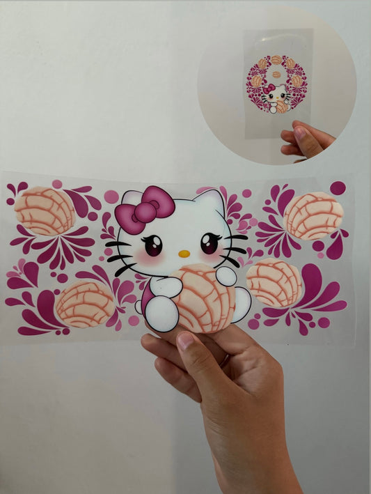 Hello Kitty Concha Wrap w/ lid topper design