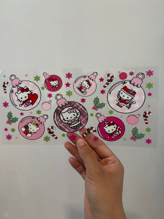 Hello Kitty Christmas Pink Ornament Wrap