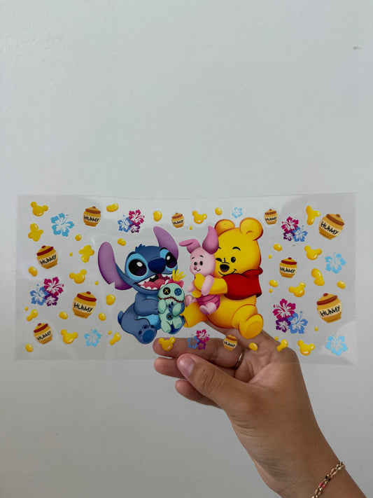 Winnie The Pooh & Stitch playing Wrap