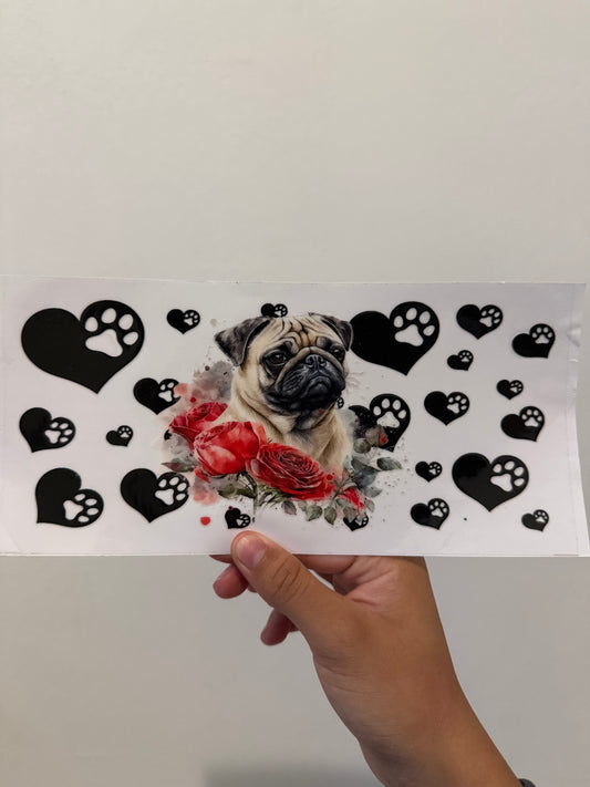Pug roses wrap