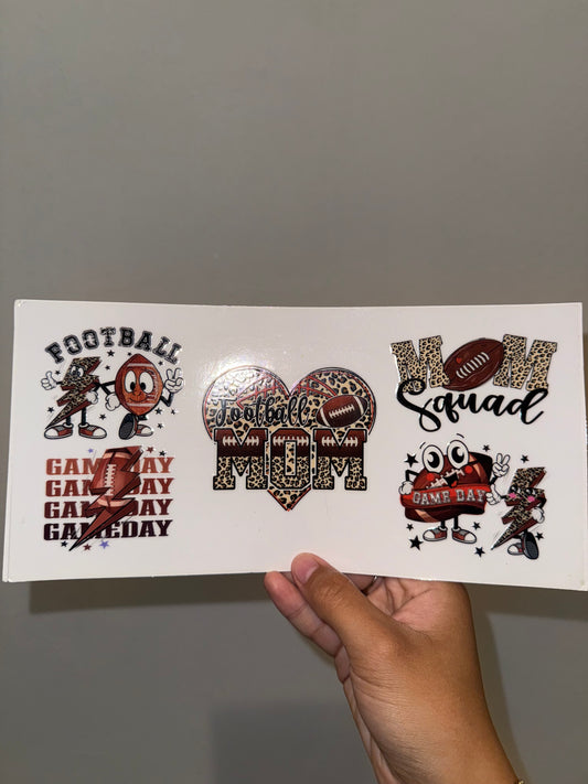 Football Cheetah mom wrap