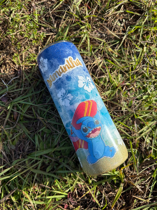 Personalized Epoxy Stitch Beach Tumbler
