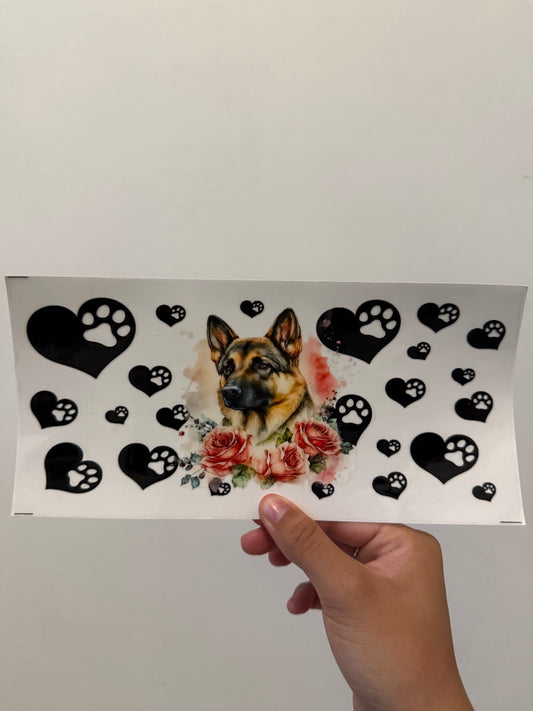 German shepherd roses wrap