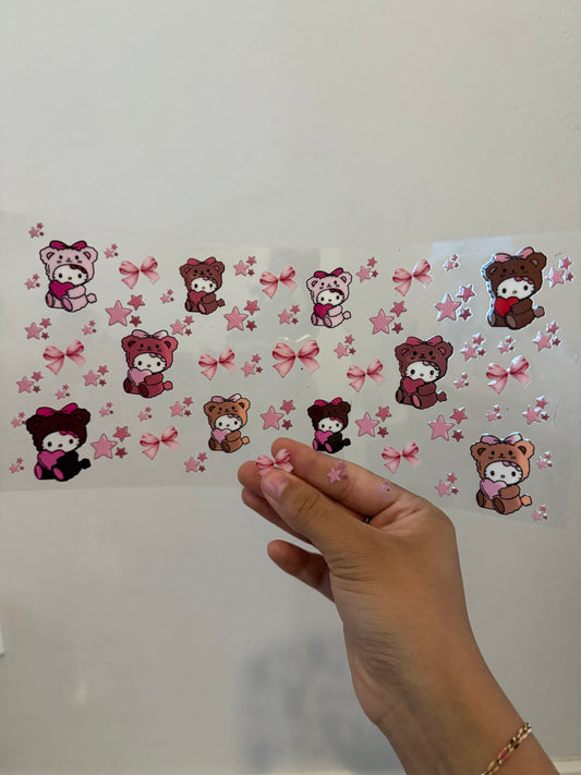 Hello Kitty Teddy Bear Bows Wrap
