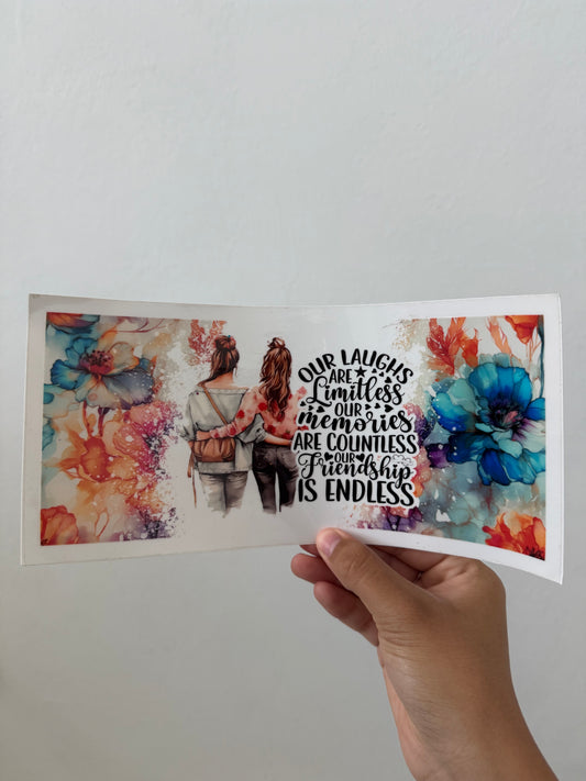 Friendship Quote Colorful Watercolor Wrap