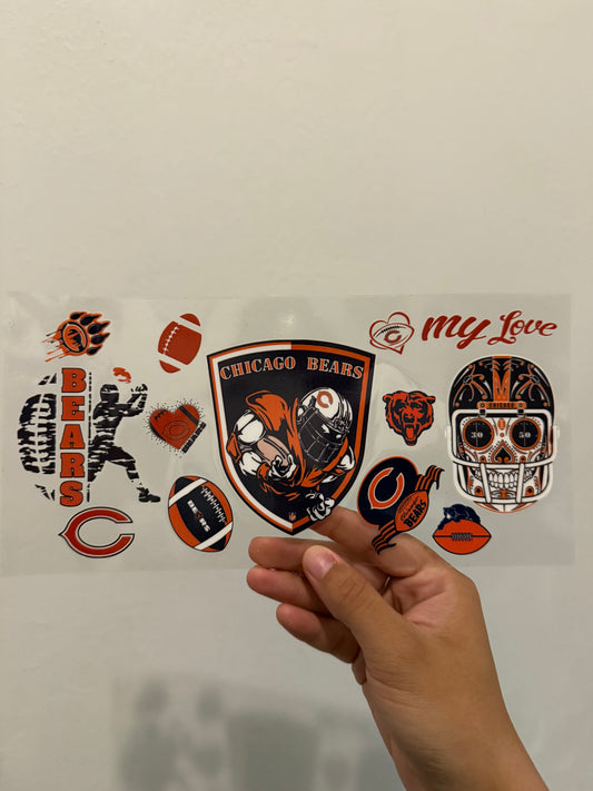 Chicago bear sugar skull wrap