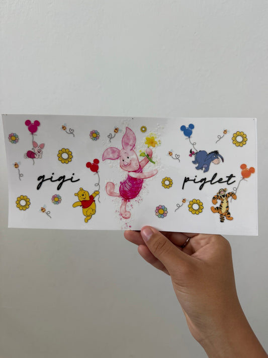 Piglet holding flower Wrap