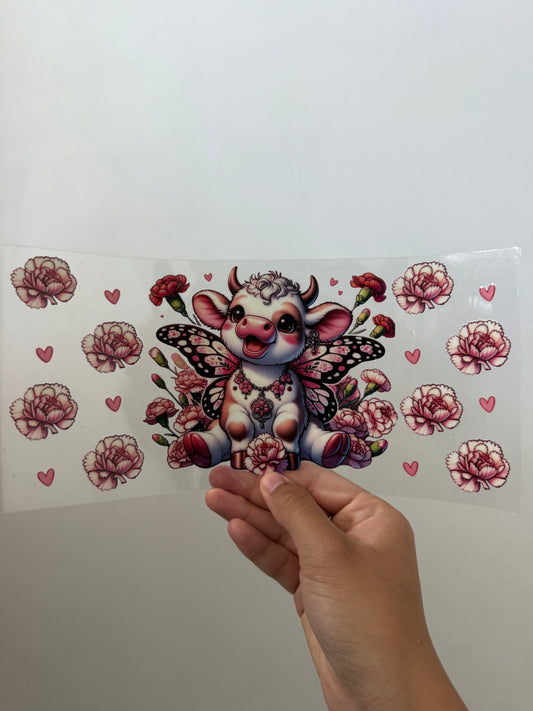Pink Butterfly Cow Wrap