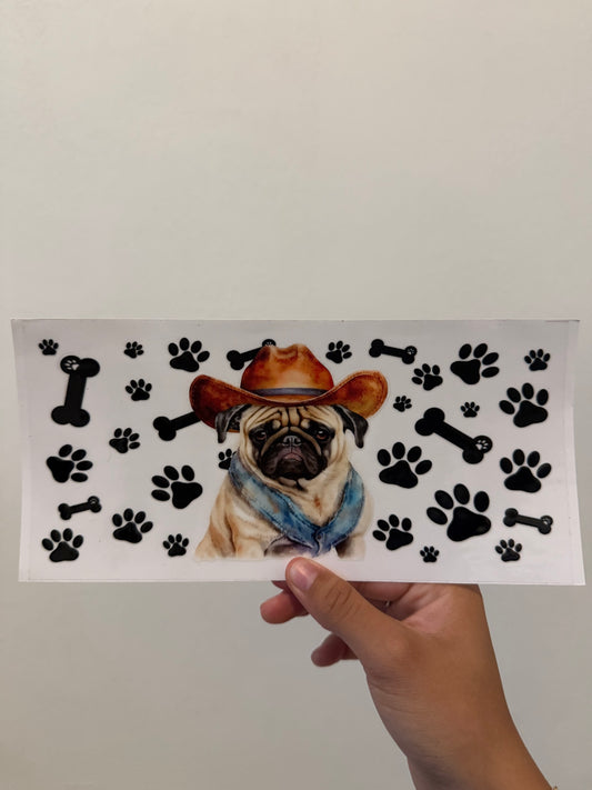 Pug cowboy wrap