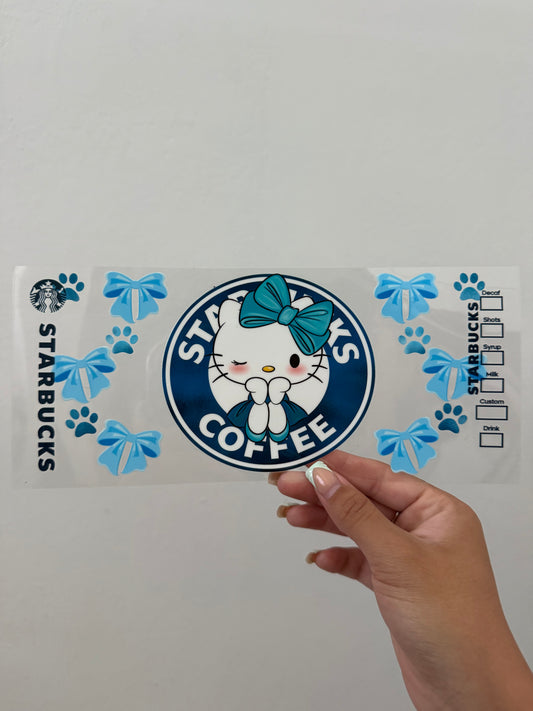 Hello kitty blue bows wrap