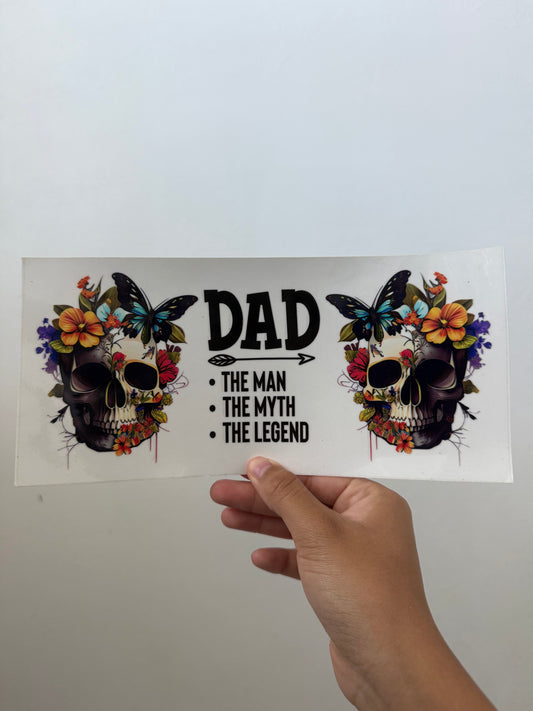 Dad Skull Butterfly Wrap