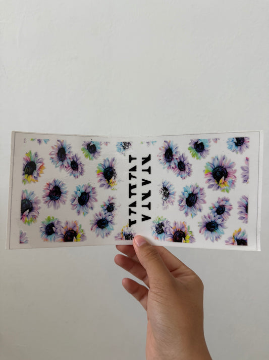 Nana Purple colorful sunflowers Wrap