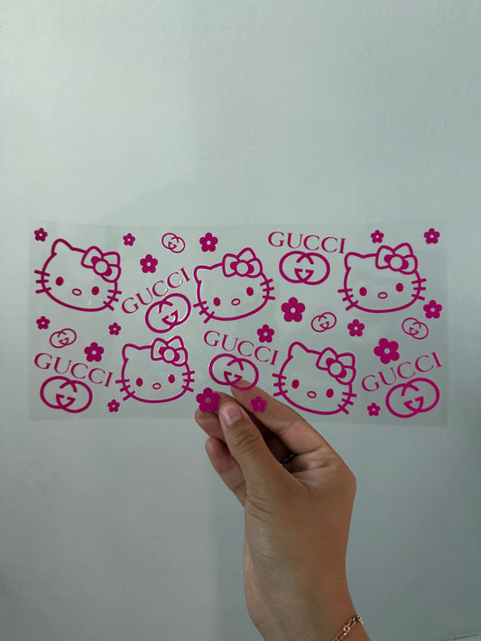 Hello Kitty Hotpink Outline Gucci Wrap