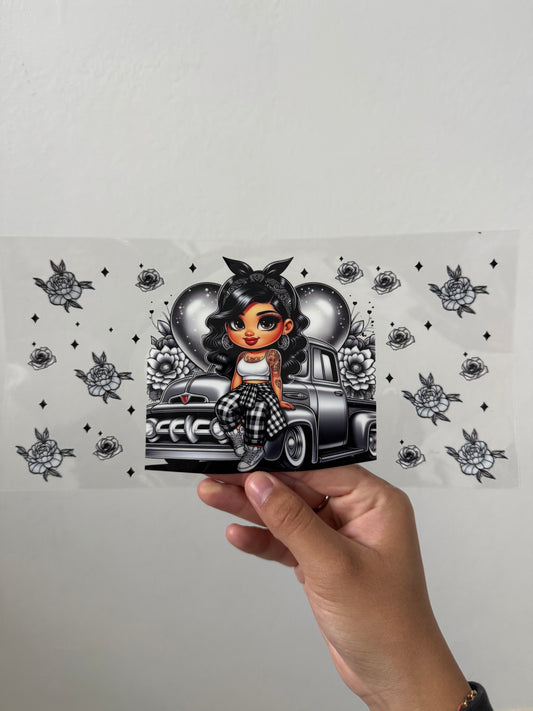 Chicana Black & white wrap