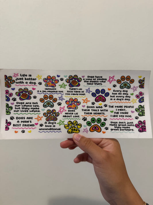 Dog paws quotes wrap
