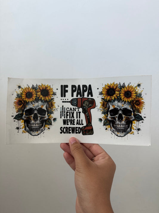 Papa Sunflower Skulls Wrap
