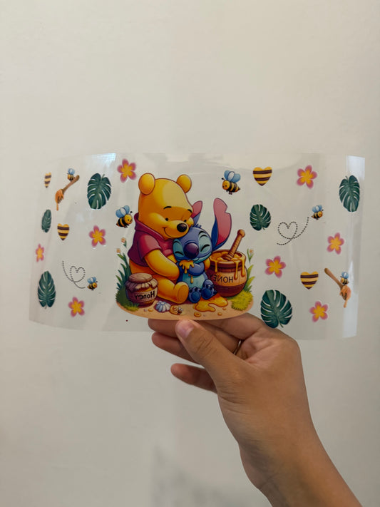 Winnie the Pooh hugging stitch wrap