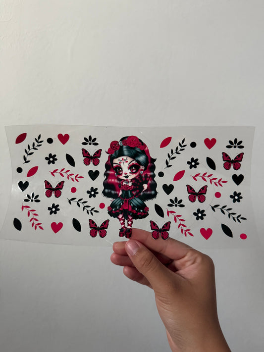 Red skull girl wrap