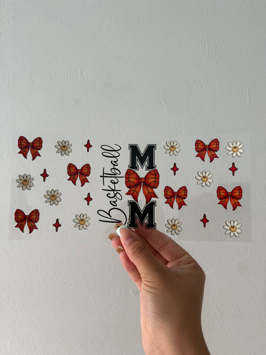 Basketball mom bow wrap