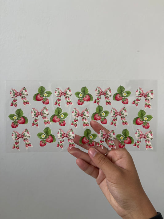 Strawberries & White Bows Wrap