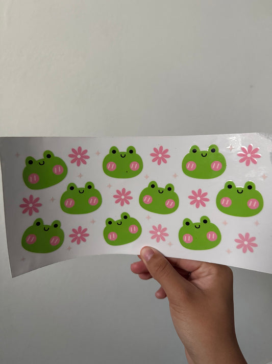 Frogs and flowers wrap