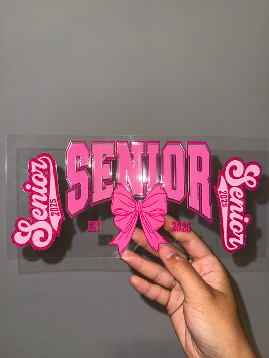 Pink bows Senior 2025 wrap