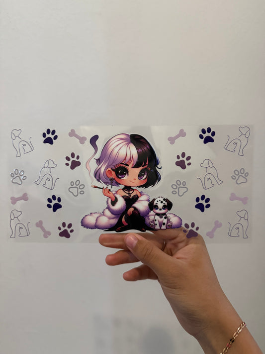 Baby Cruella de Vil Dalmatian wrap