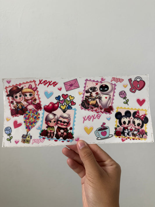 Disney characters valentines wrap