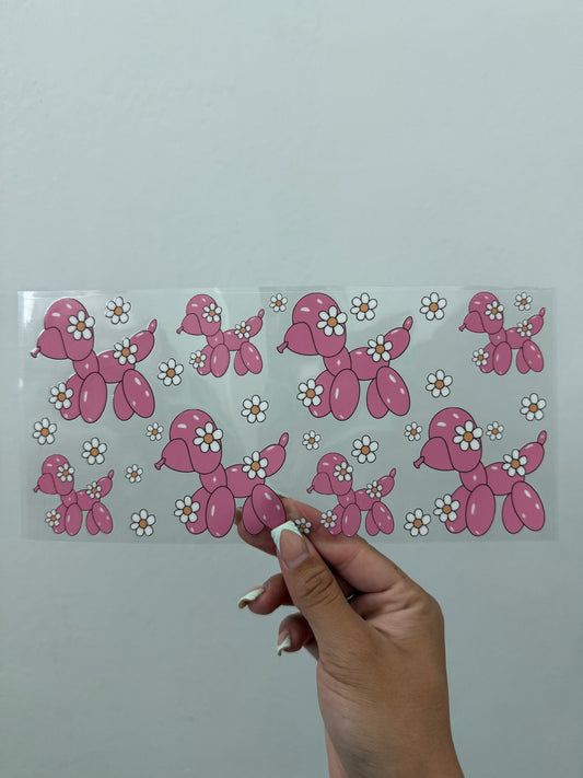 Pink Balloon dogs wrap