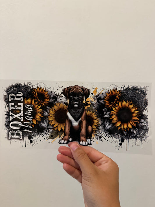 Boxer mama sunflower wrap